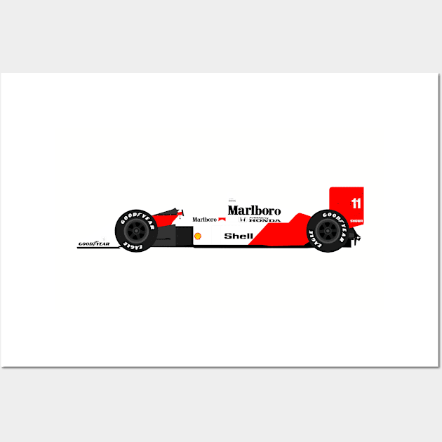 McLaren MP4/4 F1 Alain Prost Wall Art by s.elaaboudi@gmail.com